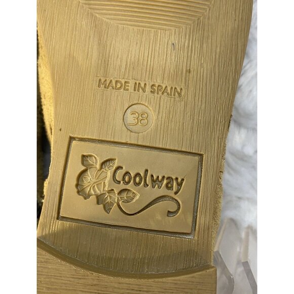 Coolway Size 7 / 38 Open Toe Ankle Booties Suede Cut Out Design Side Zip - Picture 5 of 9